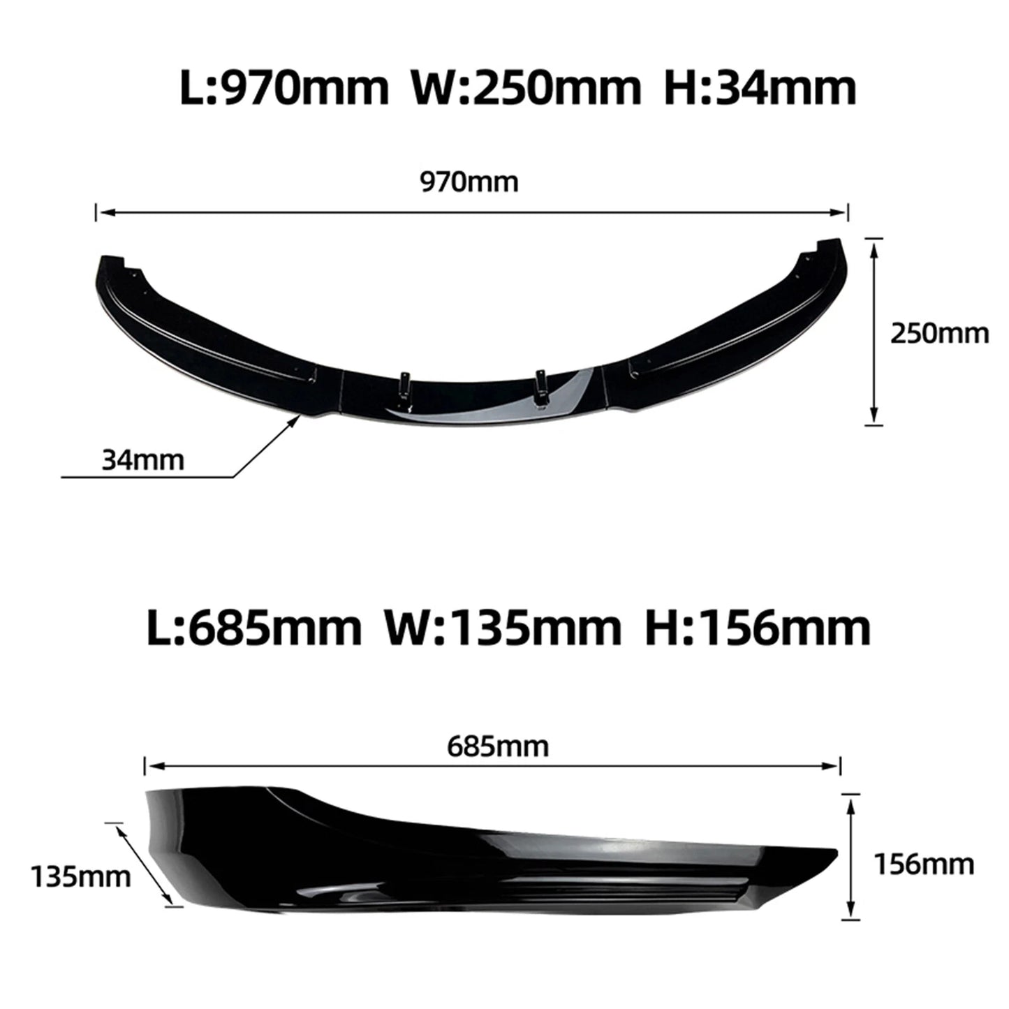 Front Bumper Spoiler Side Covers for BMW E90 E91 320i 330i (2009-2012)