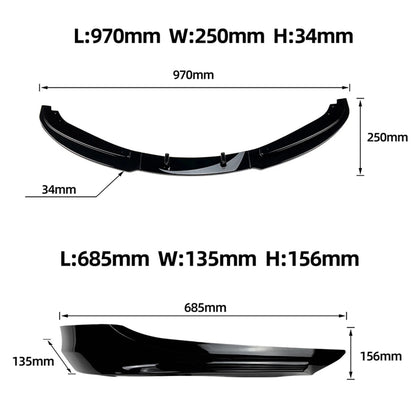 Front Bumper Spoiler Side Covers for BMW E90 E91 320i 330i (2009-2012)