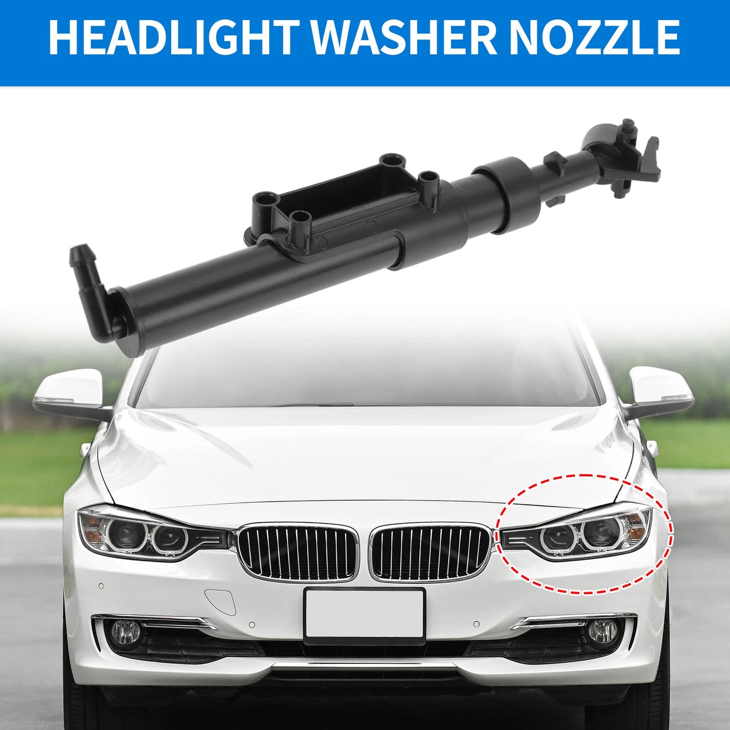Front Driver Side Headlight Washer Nozzle for Volvo XC60 (2009-2013)