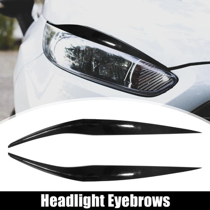 Headlight Eye Lid Cover Stickers  Black for Ford Fiesta (2013-2016)