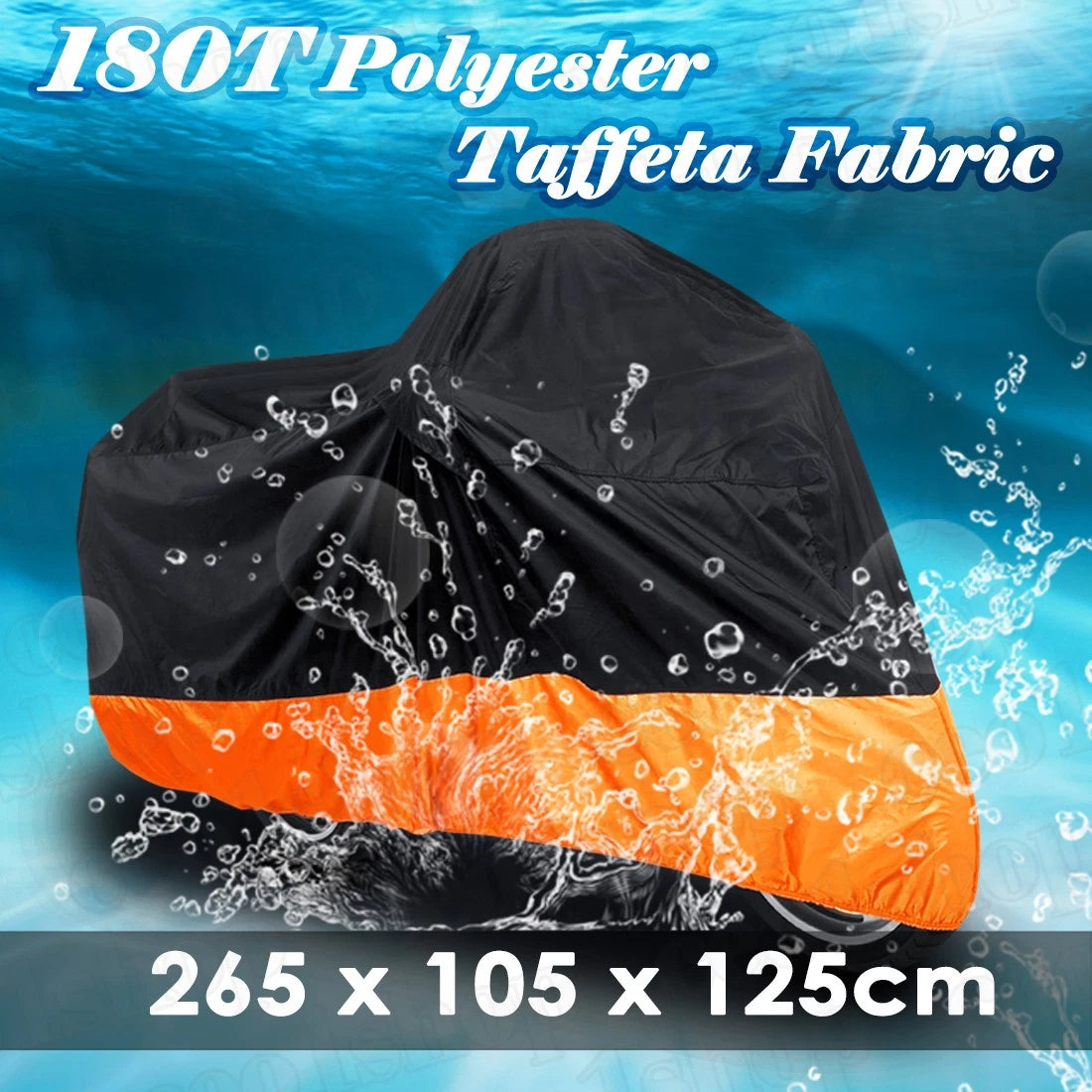 Black-Orange Motorcycle Cover for Kawasaki VULCAN VN