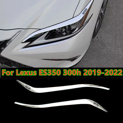 Chrome Headlight Eyebrow Moulding Strips 2 x for Lexus ES350 300h (2019–2022)