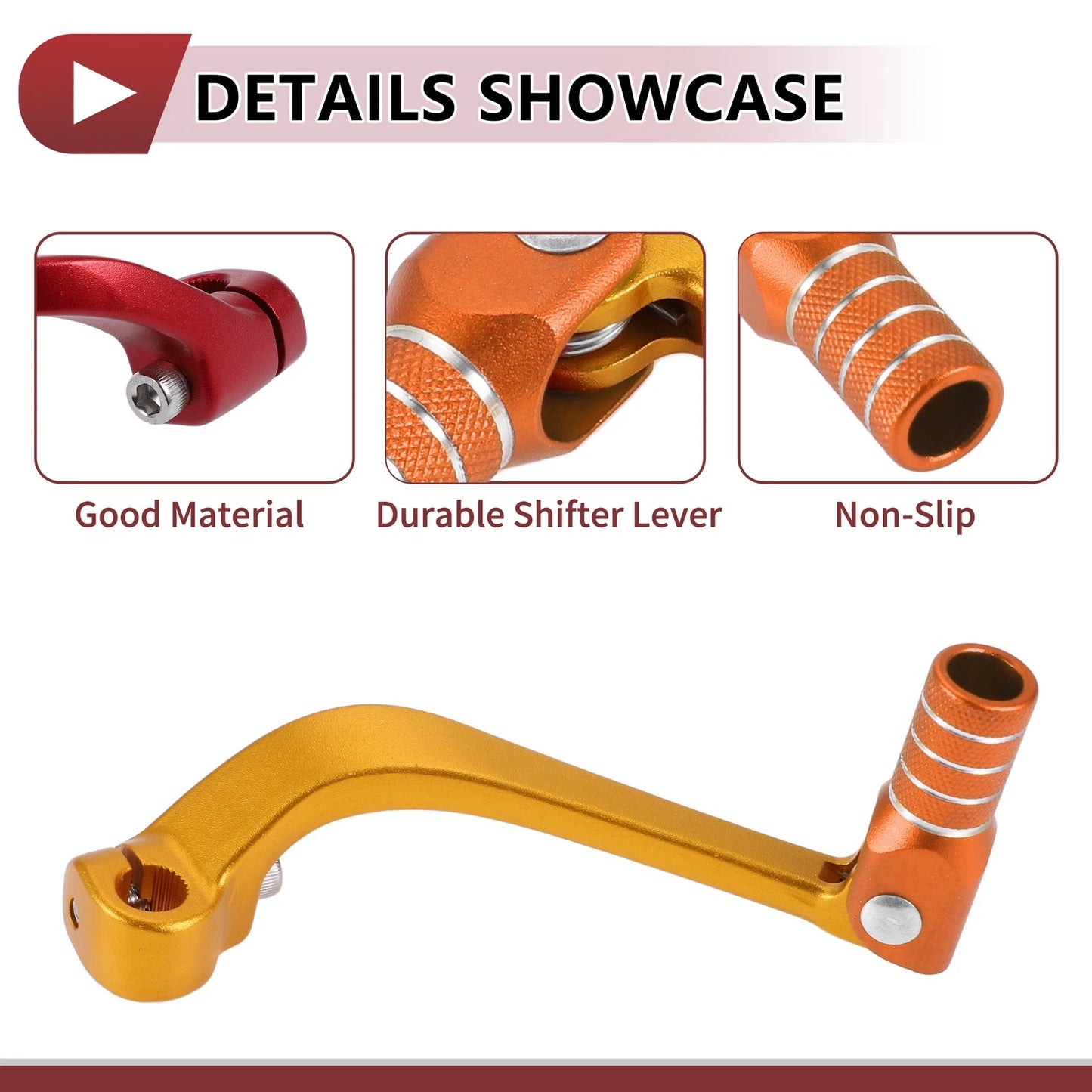 Folding Shifter Lever for Honda CRF110F (2013-2018) - Orange 1 Pcs