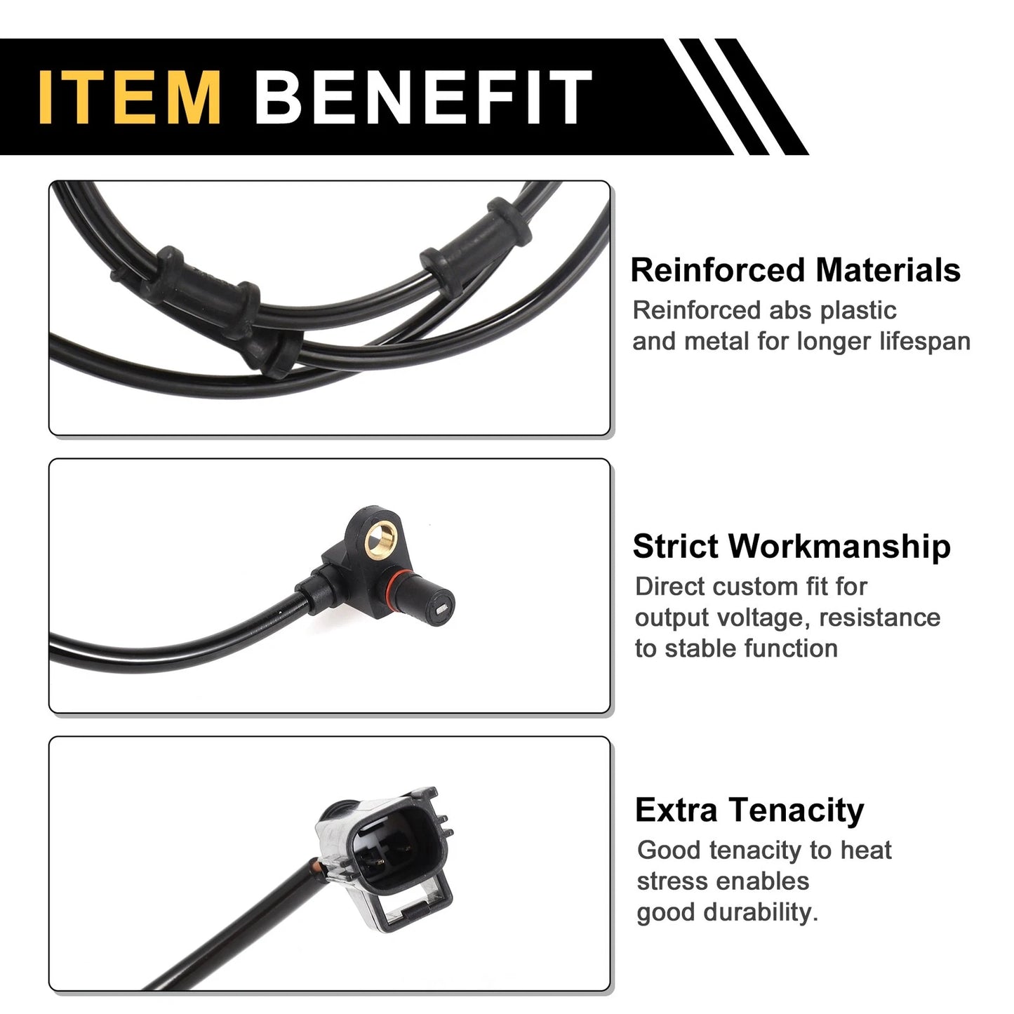 ABS Wheel Speed Sensor 2x Front Left/Right for Dodge Ram 3500 (2003-2005)