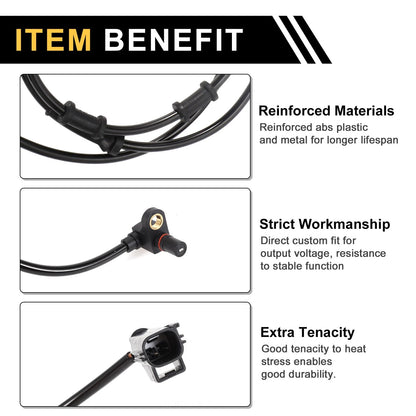 ABS Wheel Speed Sensor 2x Front Left/Right for Dodge Ram 3500 (2003-2005)