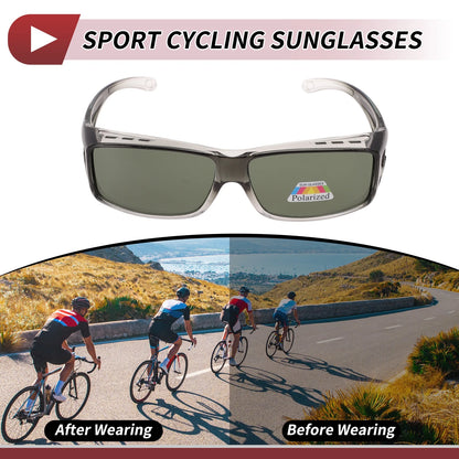 1x Motorcycle Riding Goggles Dark Green Lens Clear Gray Frame