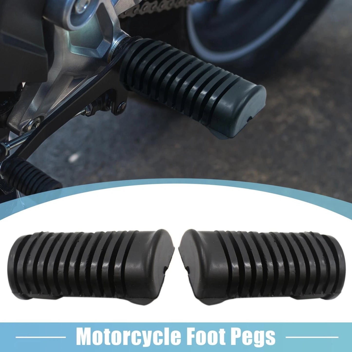 1 Pair 16mm 19mm Rubber Footrest Footpeg for Bicycle