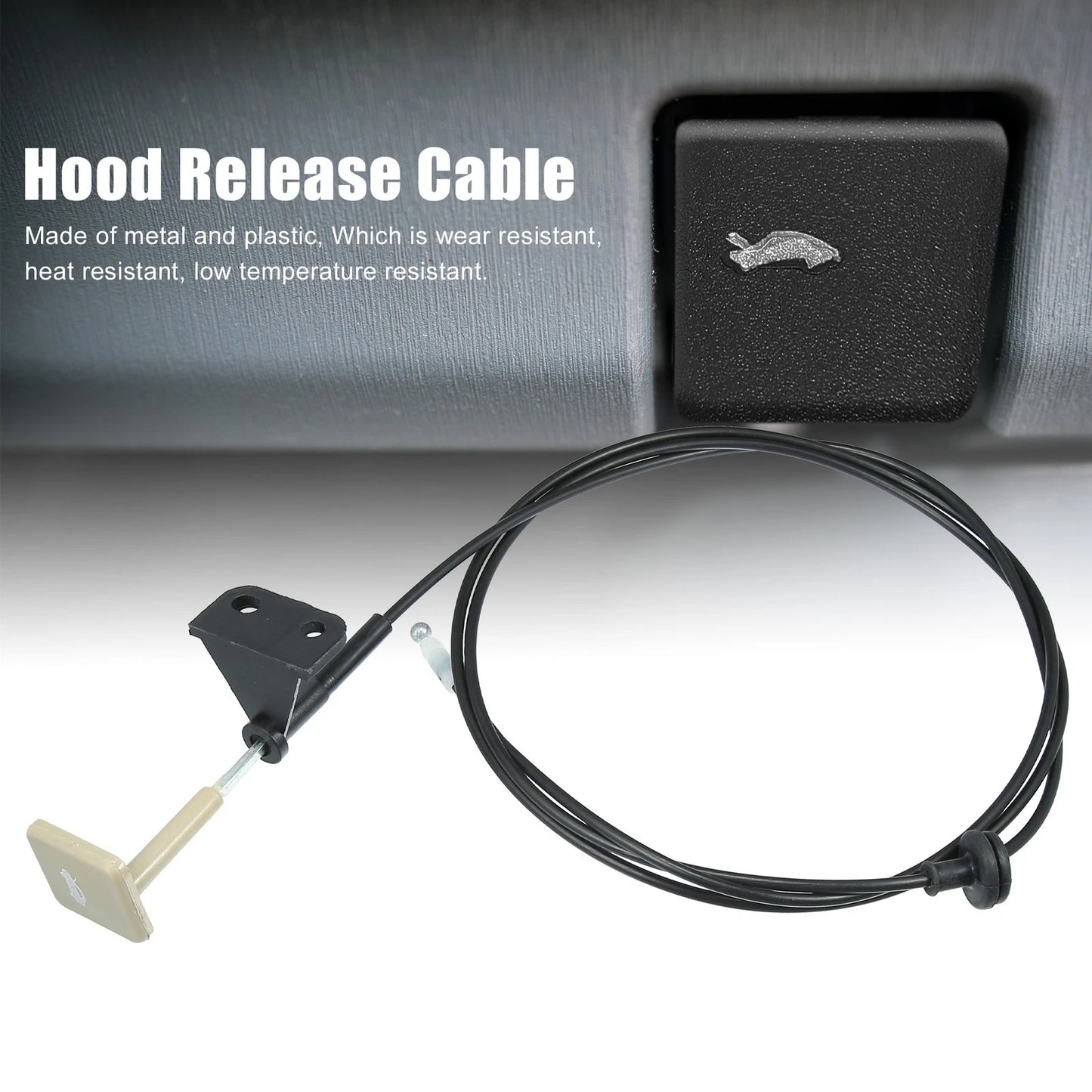 Front Hood Latch Lock Release Cable for Honda Civic (2006-2011) Beige