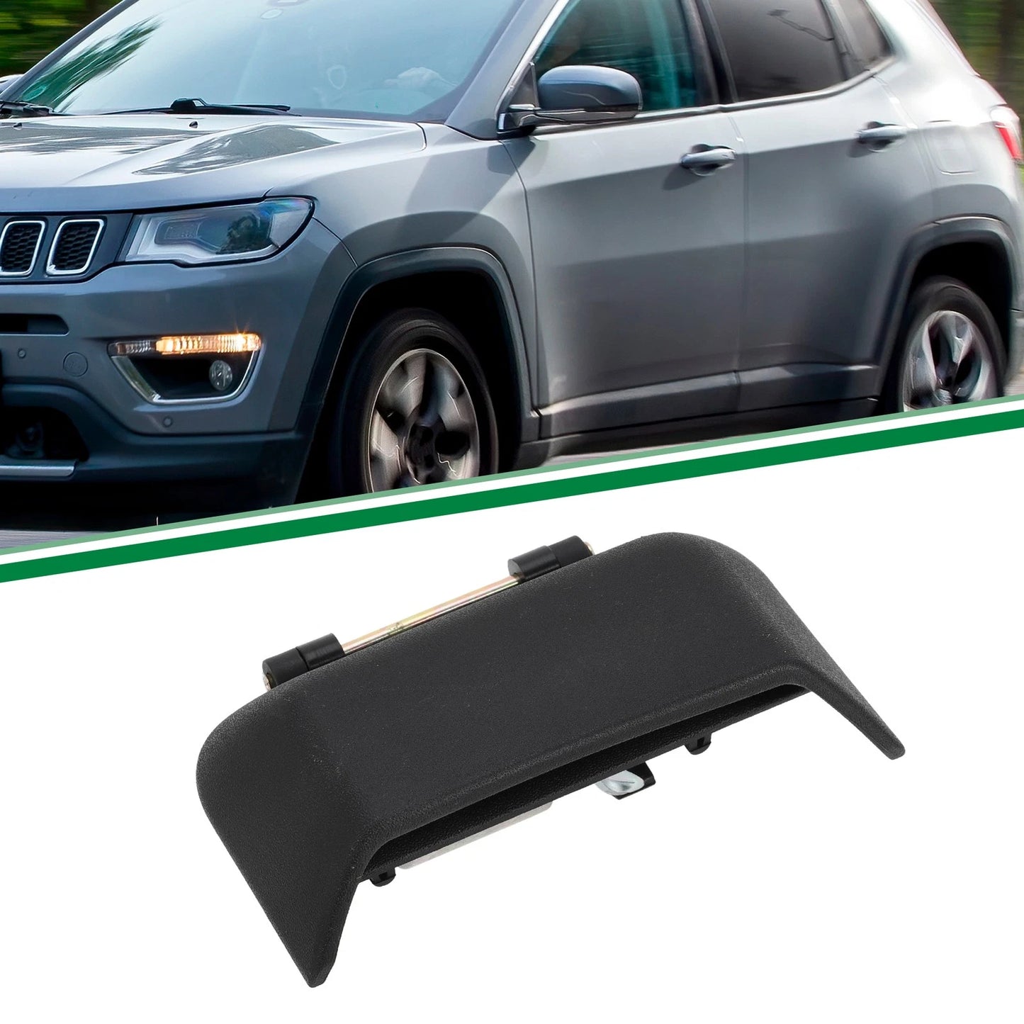 Black Exterior Door Handle for Jeep Compass 2007-2017 (2 x Right)