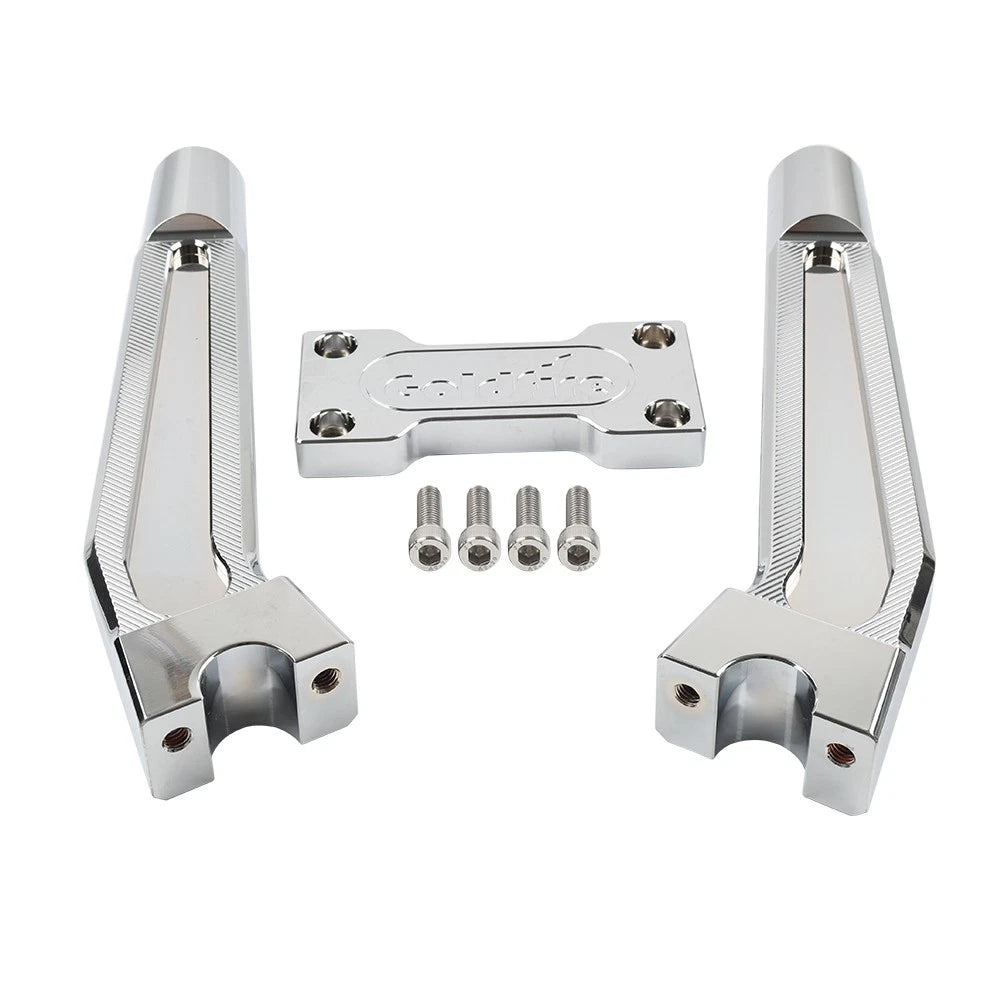 10" Pullback Handlebar Risers Clamp Chrome for Harley 1" Handlebar