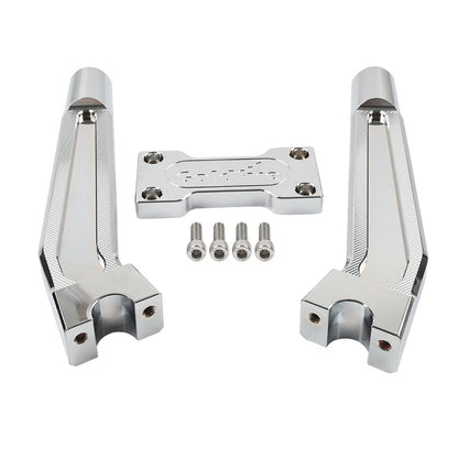 10" Pullback Handlebar Risers Clamp Chrome for Harley 1" Handlebar