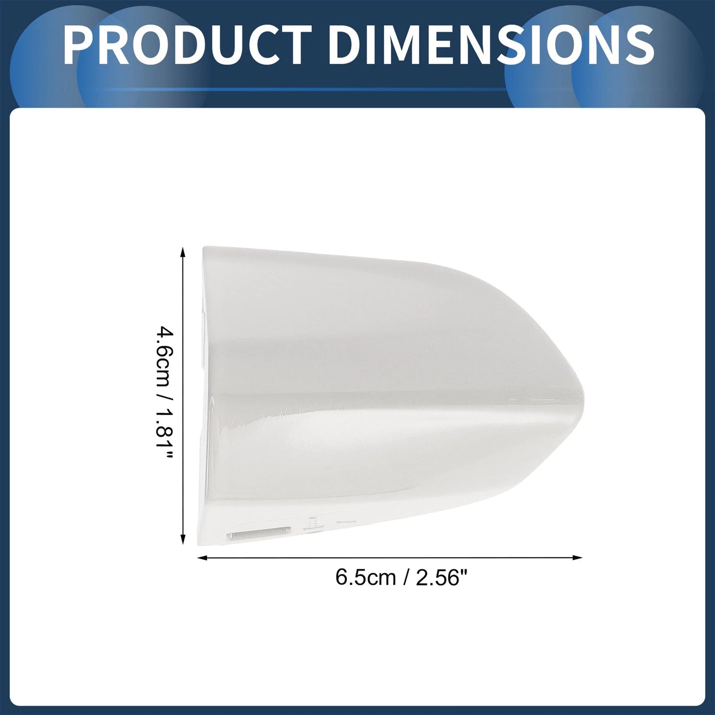 Front Left Door Handle Cover for Ford Mustang (2015-2020) ABS White 1 Pc