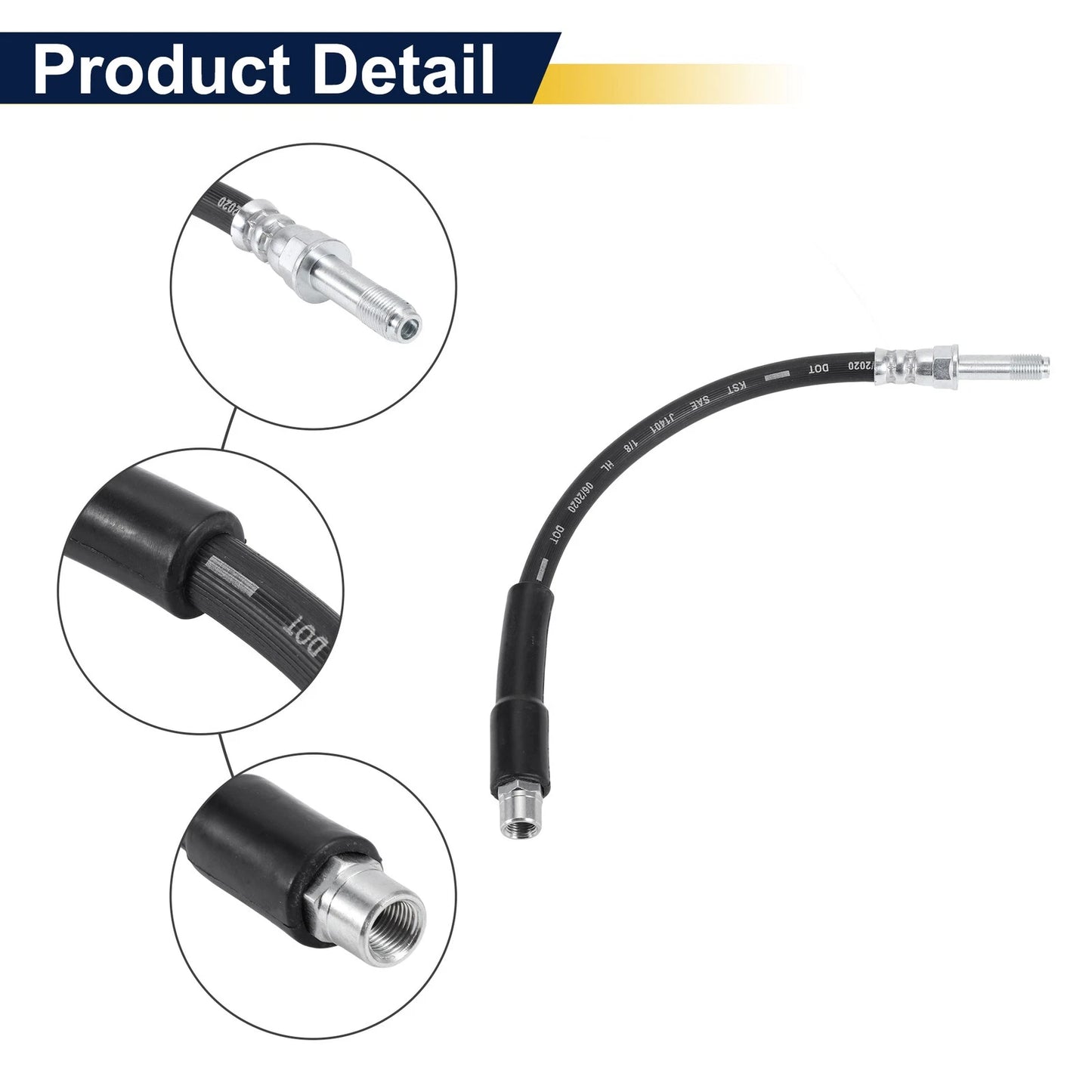 Rear Brake Hose for BMW 5 E39 520i 2000-2003 Hydraulic Hose 2 x 34301165190