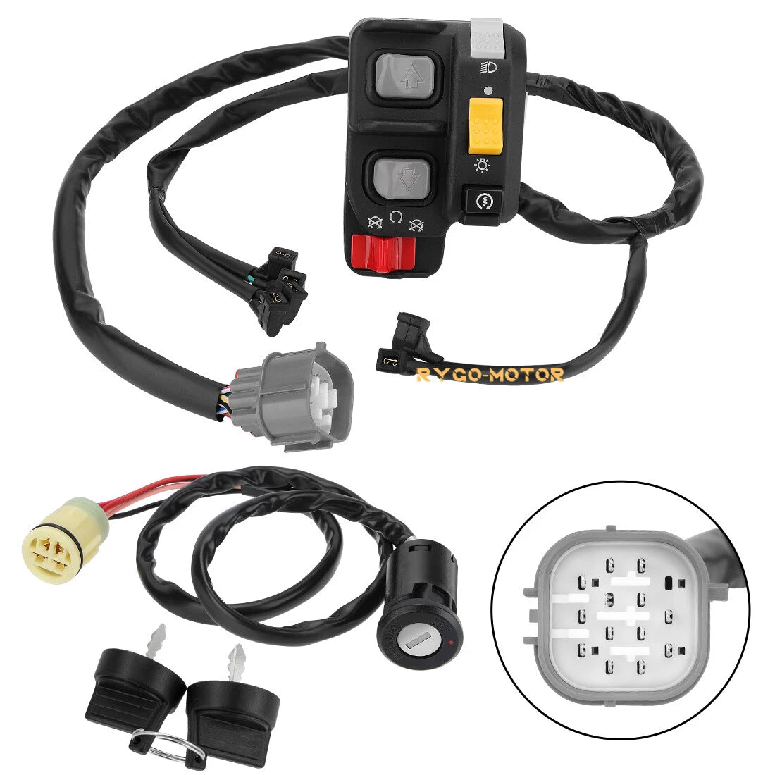 Handlebar & Key Switch for Honda Rancher 420 TRX420 (2007-2013)