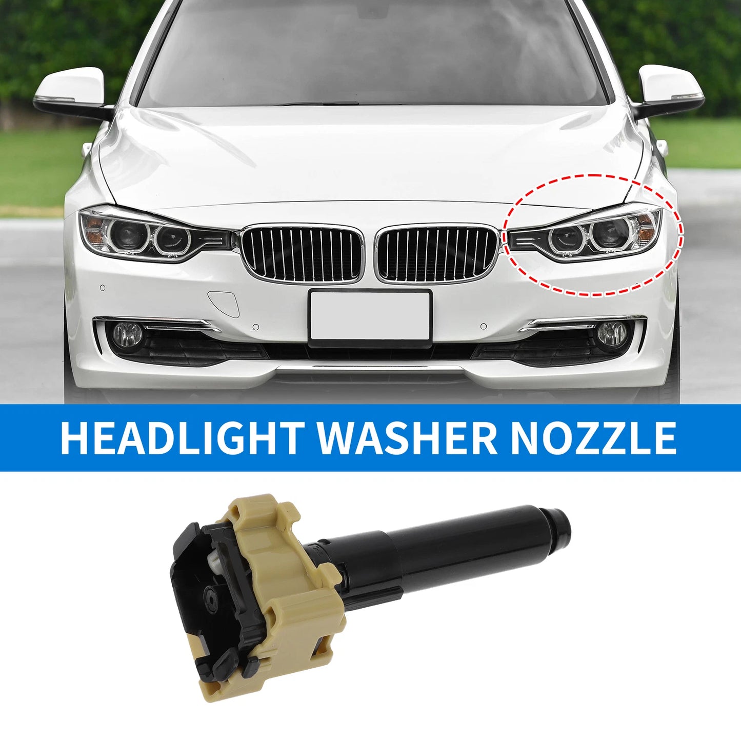 Driver Side Headlight Washer Nozzle for Mazda 3 AXELA (2014-2016)