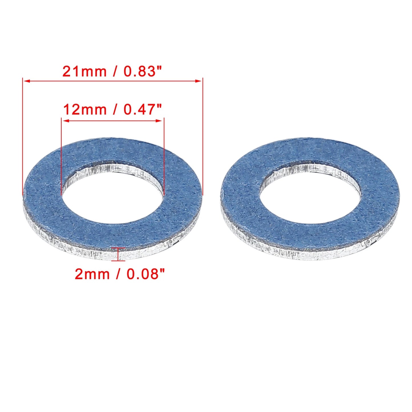 20 x M12 Blue Oil Drain Plug Gaskets for Toyota