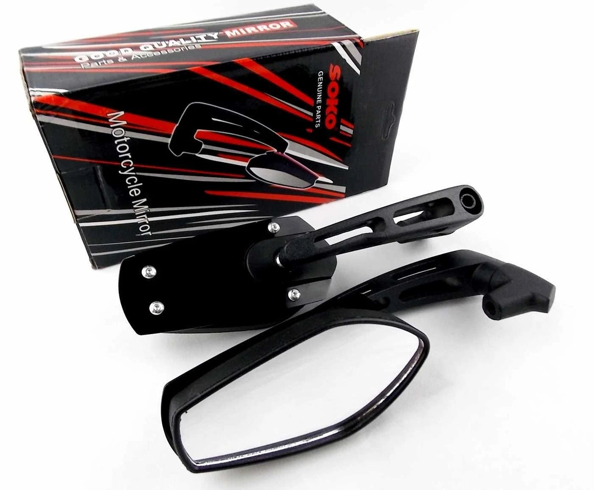 Black Rear View Mirrors for Honda C90 Passport (1966-1980)