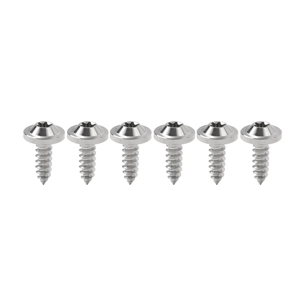 6pcs M5x15mm Titanium Torx Head Self Tapping Screws for Fastening