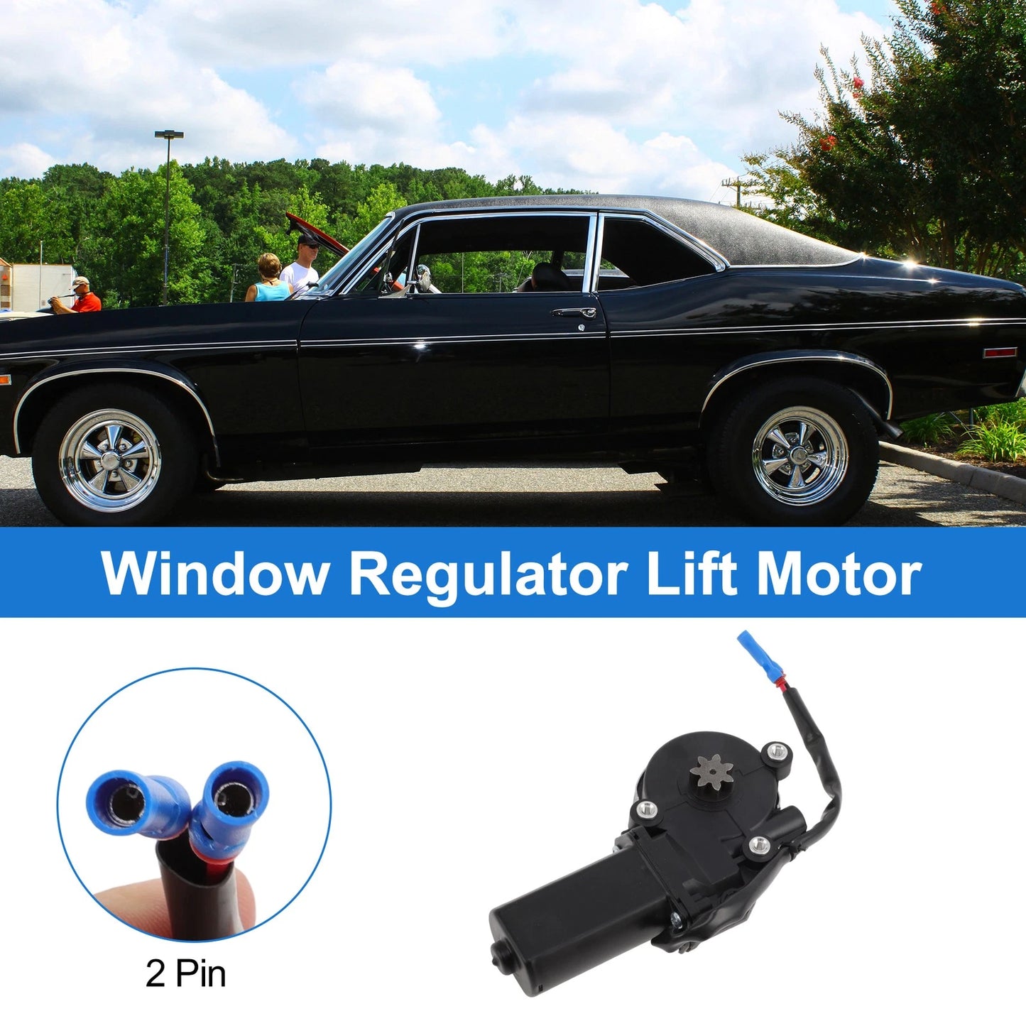 Power Window Regulator Lift Motor for CHEVROLET NOVA (1987–1988)