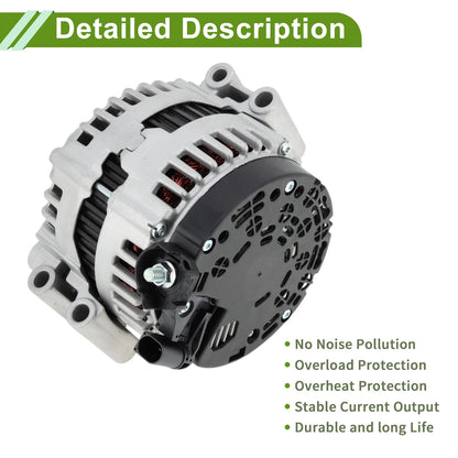 180A 12V High Output Automotive Alternator 1x for BMW 328i (2009)