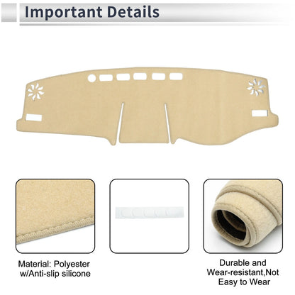 Dash Cover Mat Beige Sun Protector Pad for TOYOTA RAV4 XA50 (2020–2024)