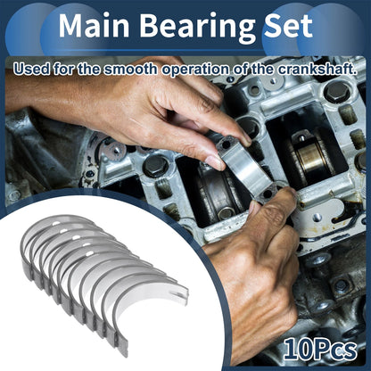 10 Pcs Main Bearing Set for Toyota Tercel (1987-1990)
