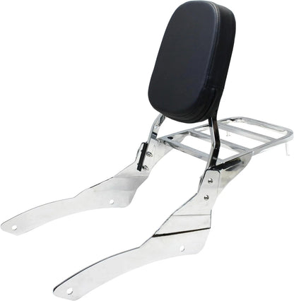 Backrest Sissy Bar Luggage Rack for Yamaha V-Star 650 Custom (2007-2017)