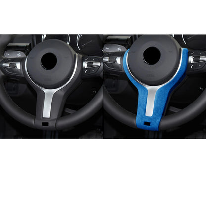 1x Blue Leather Steering Wheel Cover Trim for BMW F20 F22 F30 F32 F10 F15 (2011-2020)