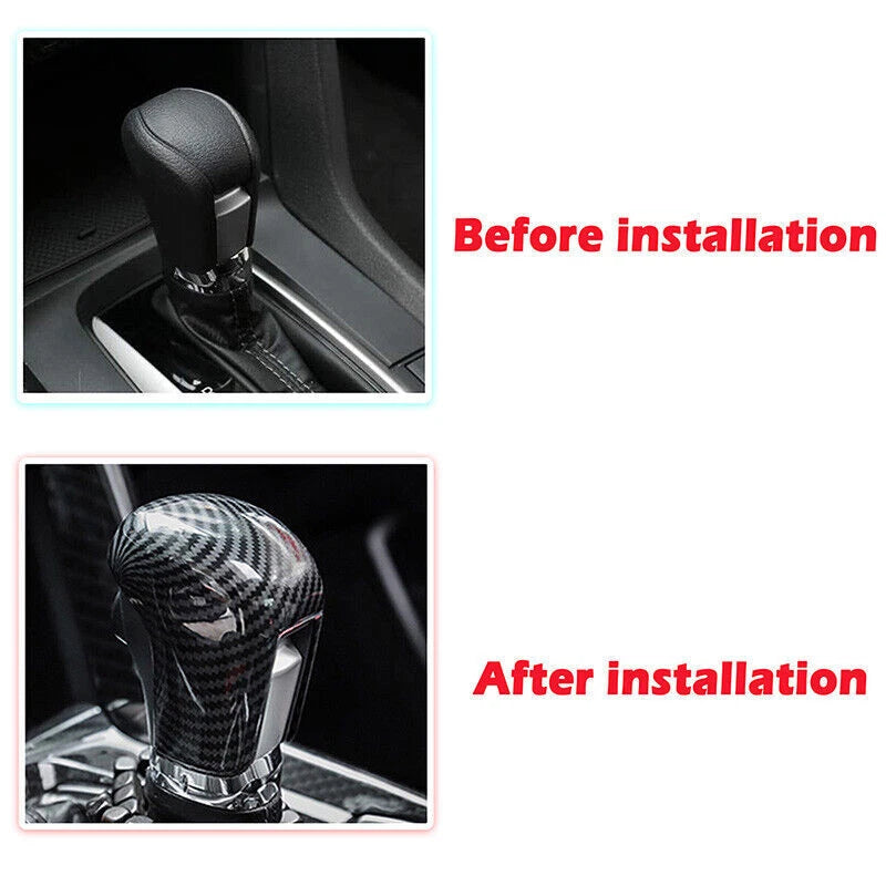 Carbon Fiber Gear Shift Knob Cover Trim for Honda Civic Sedan (2016-2021)