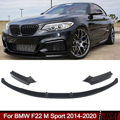 Carbon Look Front Bumper Lip Splitter for BMW 2 Series F22 F23 (2013-2021)