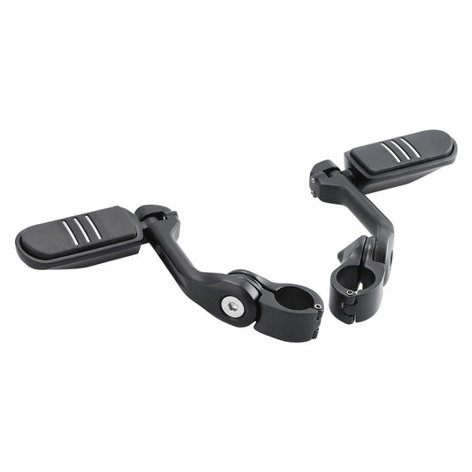 1 1/4'' Matte Long Angled Footpegs Mount Engine Guard Pegstreamliner