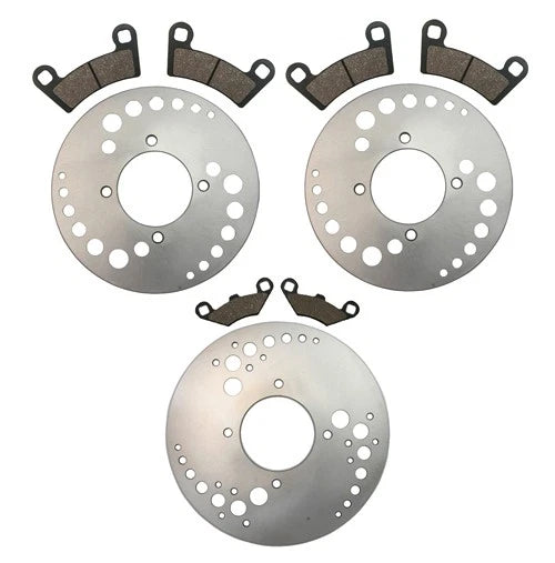 Front & Rear Brake Rotors & Pads for Polaris Outlaw 525 S (2009–2010)