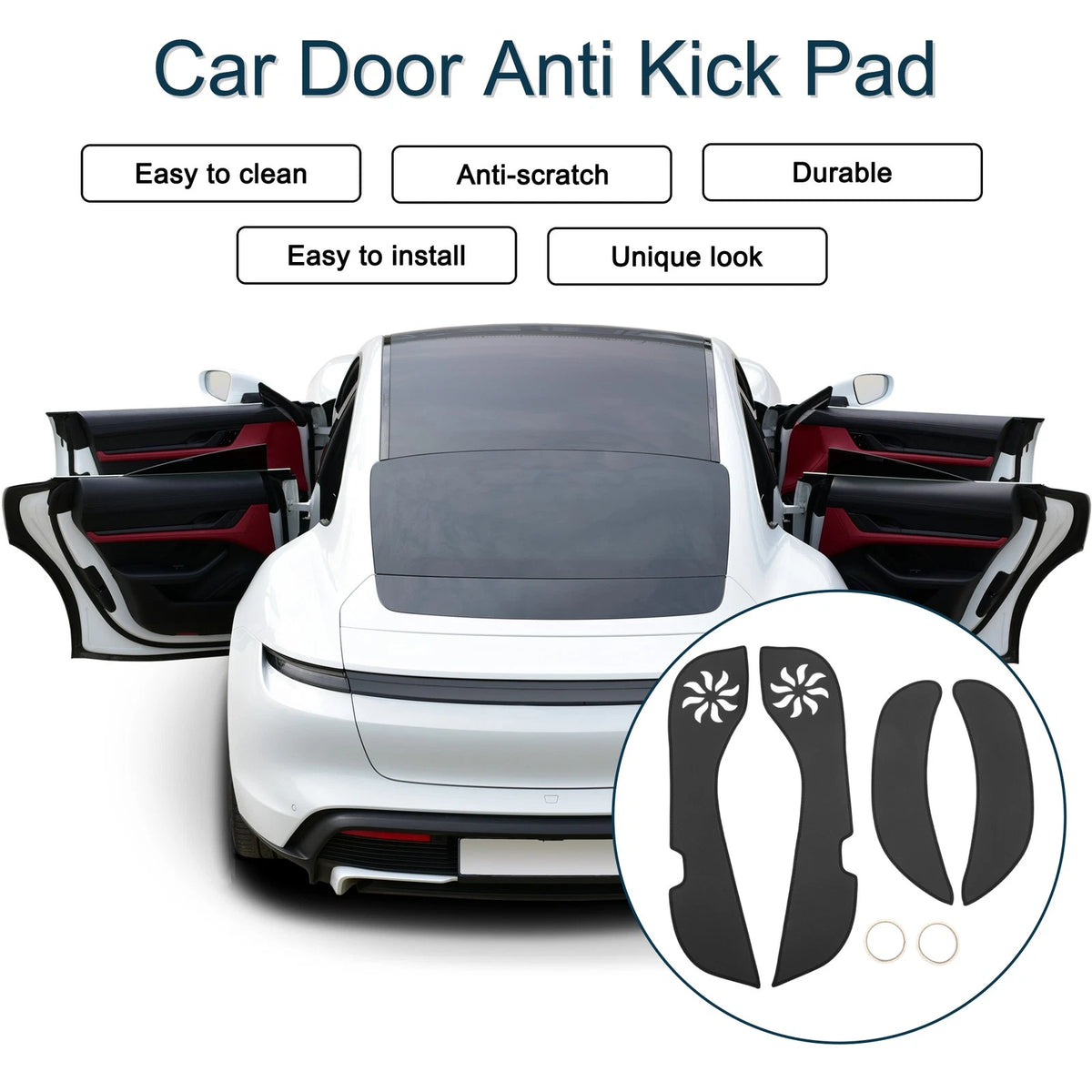 Car Door Anti Kick Pad Sticker Protector for Toyota Corolla (2007-2013) 1 Set