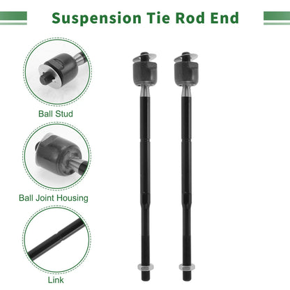 6pcs Front Suspension Kit Tie Rod Ends with Boots for Pontiac Torrent