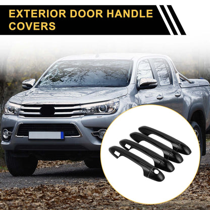 4pcs Black Exterior Door Handle Covers for Toyota Tacoma (2016-2023)