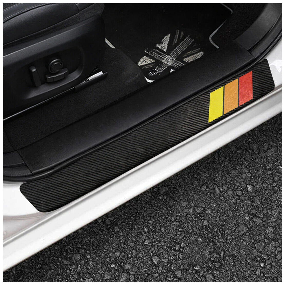 4x Door Sill Plate Decal Cover for Toyota Highlander, RAV4, Tundra (2001-2023)