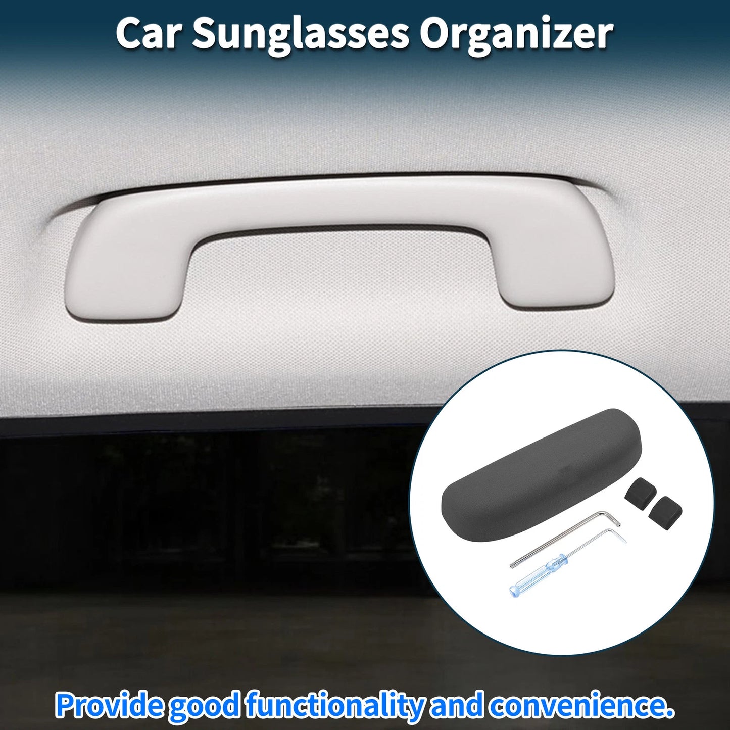 Sunglasses Case for Porsche Macan Eyeglasses Holder Storage Box Suede Black
