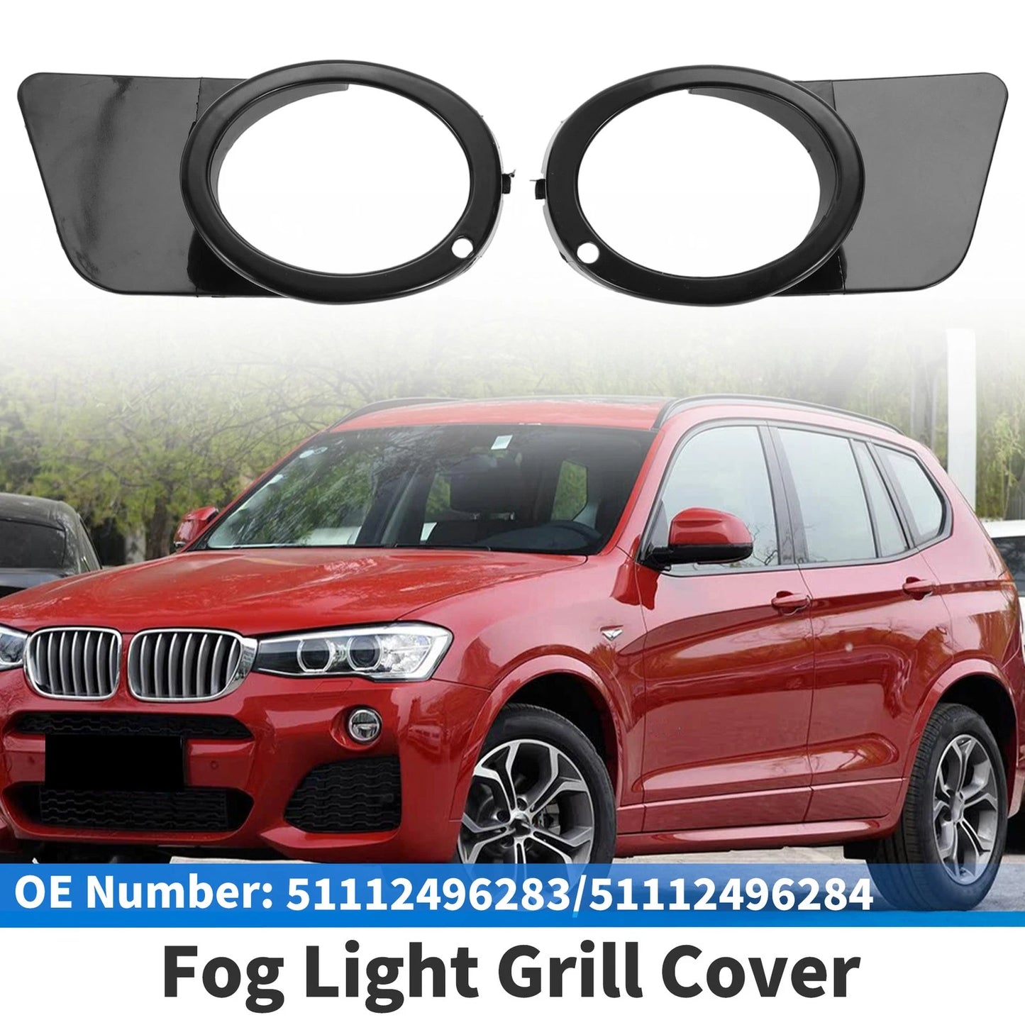 Front Bumper Fog Light Covers for BMW M5 Base 5.0 (2000-2003)