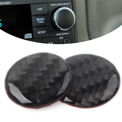 2 x Central Control Radio Switch Knob Covers for Jeep Wrangler JK (2011-2017)