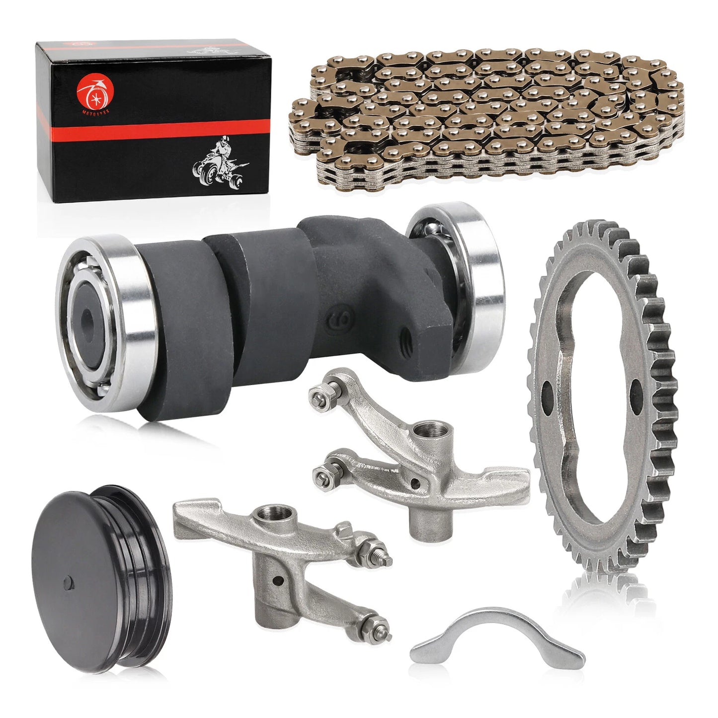 Camshaft & Rocker Arm & Cam Timing Gear for Honda FourTrax 250 TRX250X (1987–1992)