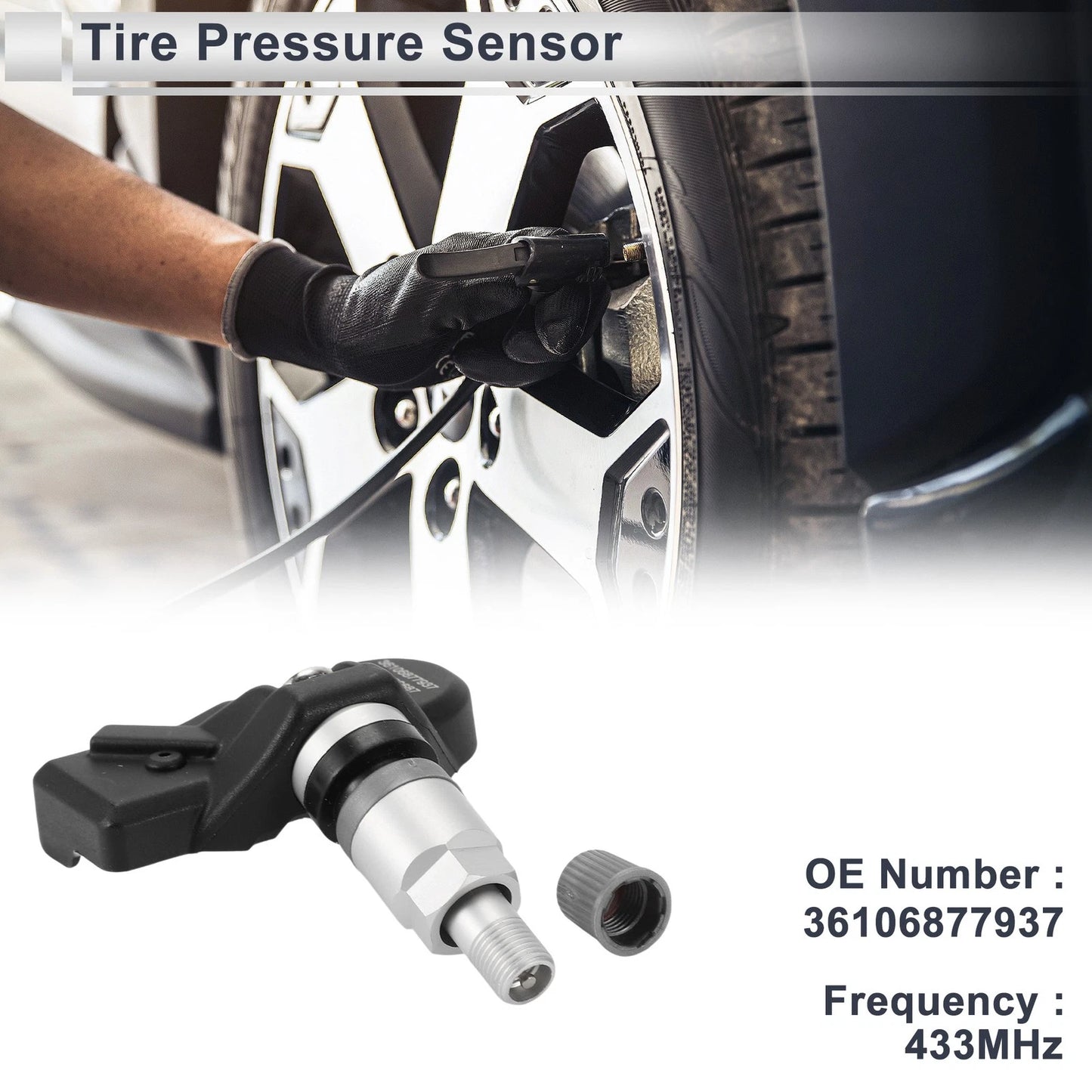 Tire Pressure Sensor for BMW 530i 2017-2022 1 x 433MHz