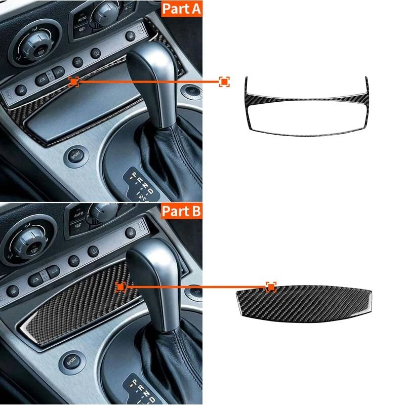 Carbon Fiber Automatic Transmission Gear Shift Knobs Kit For BMW Z4 2001-2008