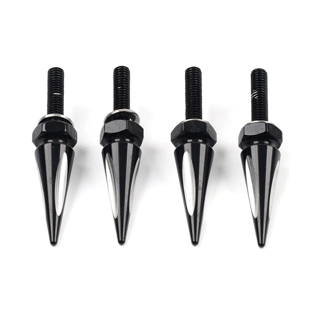 Windshield Spike Bolts 4 x Aluminum Black & White for Harley Road Glide (2015+)