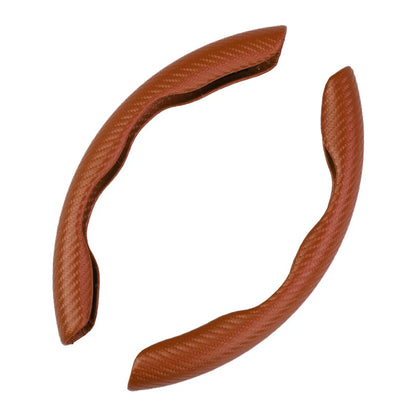 38cm Non-Slip Steering Wheel Cover for Car - Brown