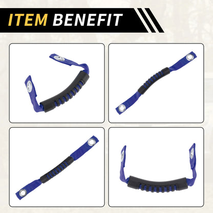 2 x Roll Bar Grab Handles for Jeep Wrangler (2018-2023) - Oxford Cloth Blue