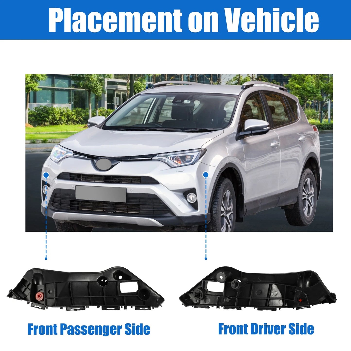 Front Bumper Cover Support Rails for Toyota RAV4 (2013-2018)