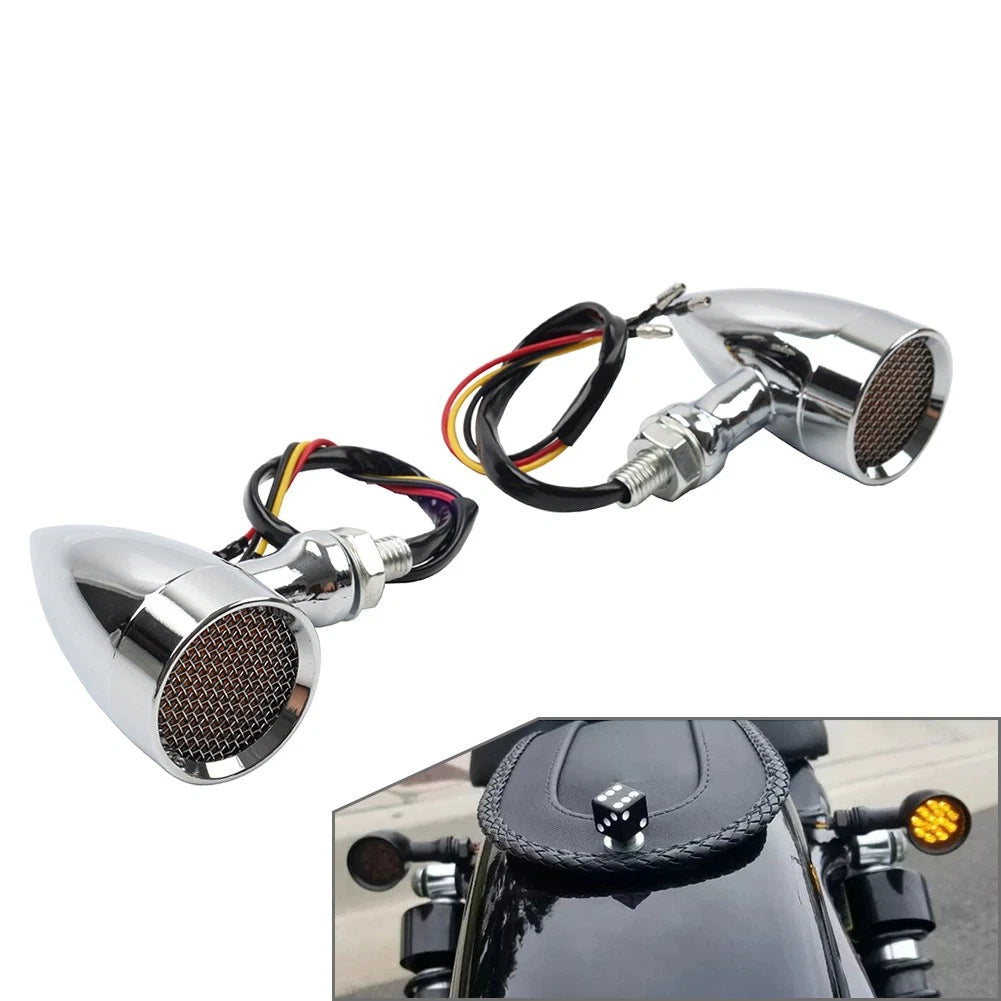 2 x Motorcycle Turn Signal Lights for Harley Super Glide FXD (2006-2017)