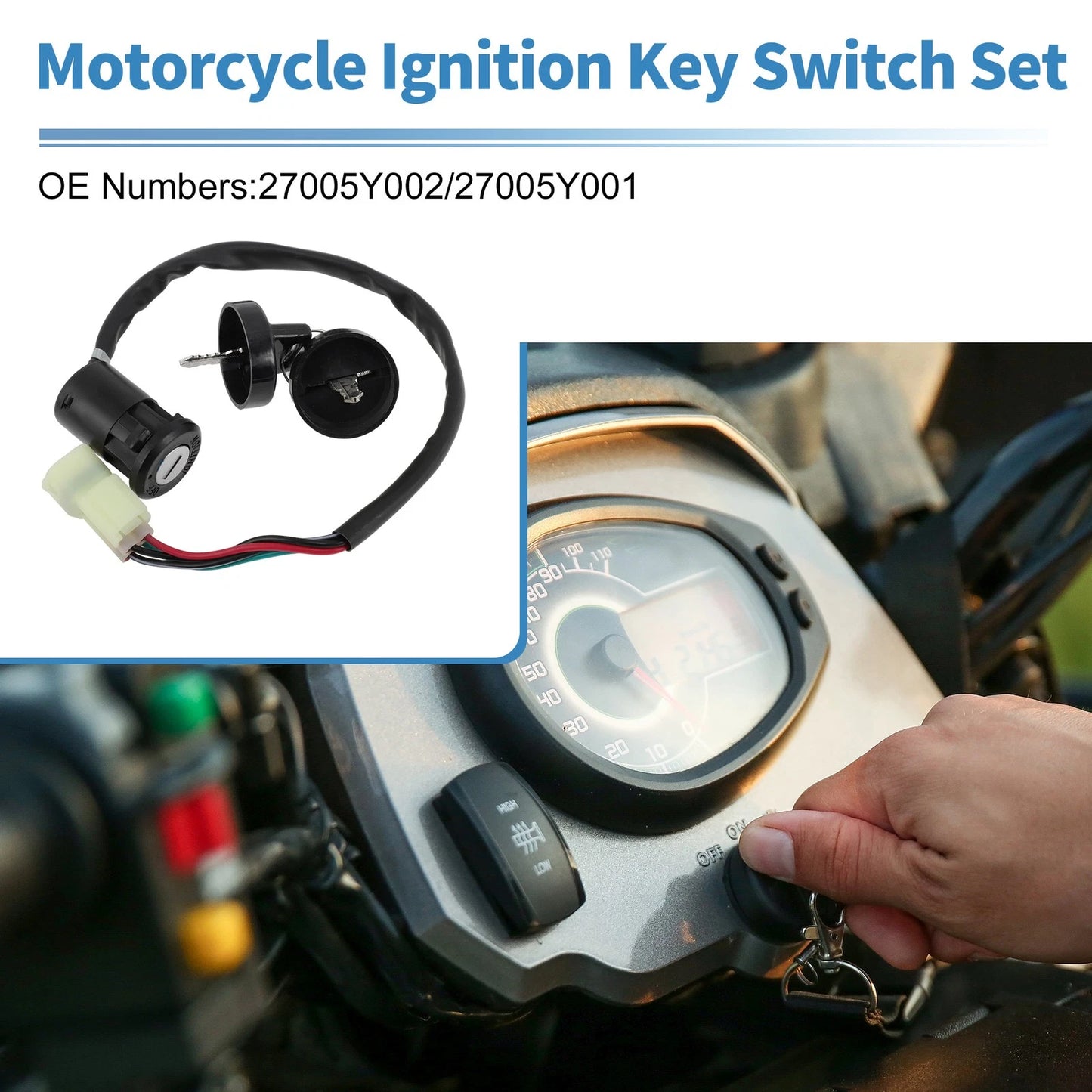 Ignition Key Switch 1 Set for Kawasaki KFX50 (2007–2023)