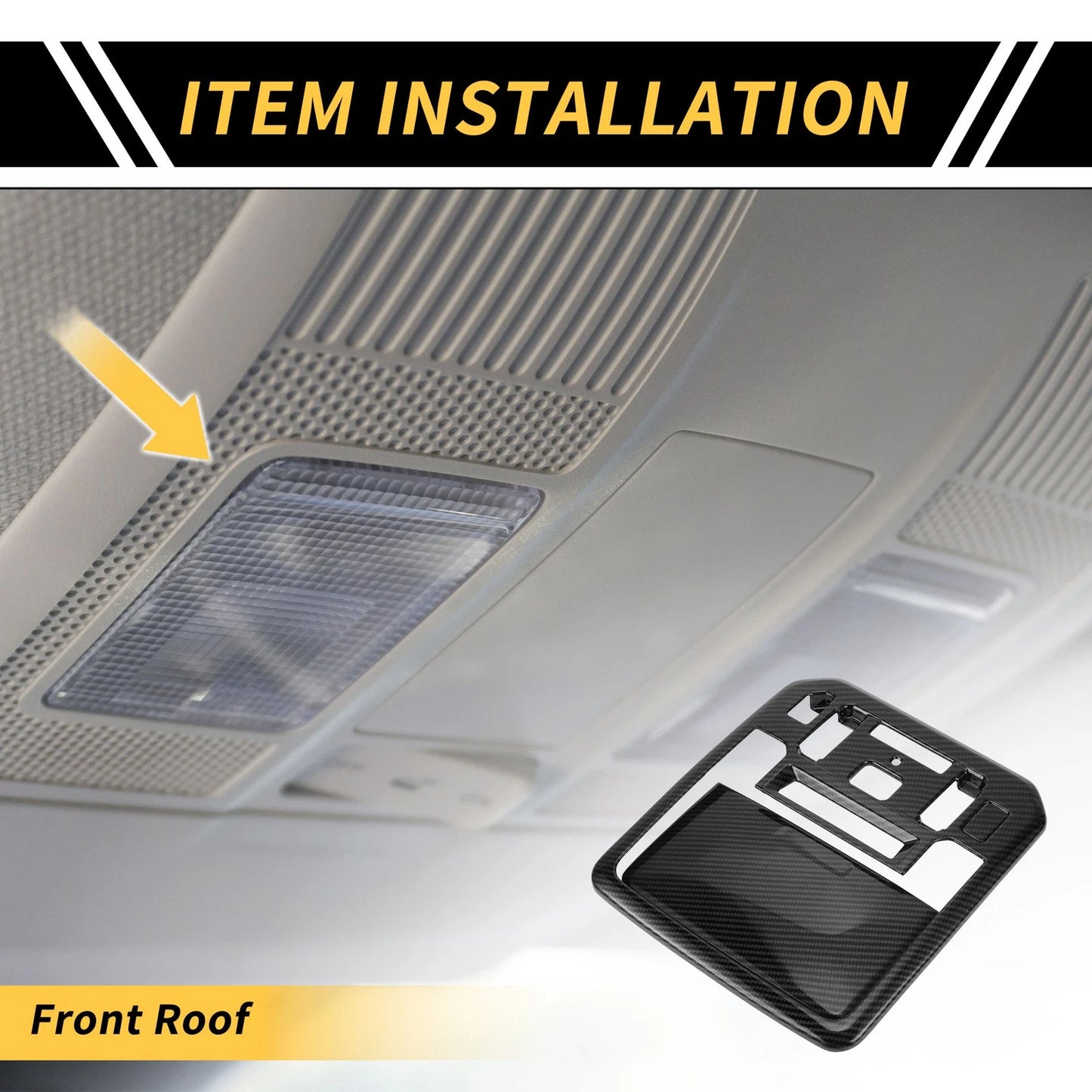 Carbon Fiber Pattern Roof Reading Light Cover for Toyota Tundra (2022–2024)