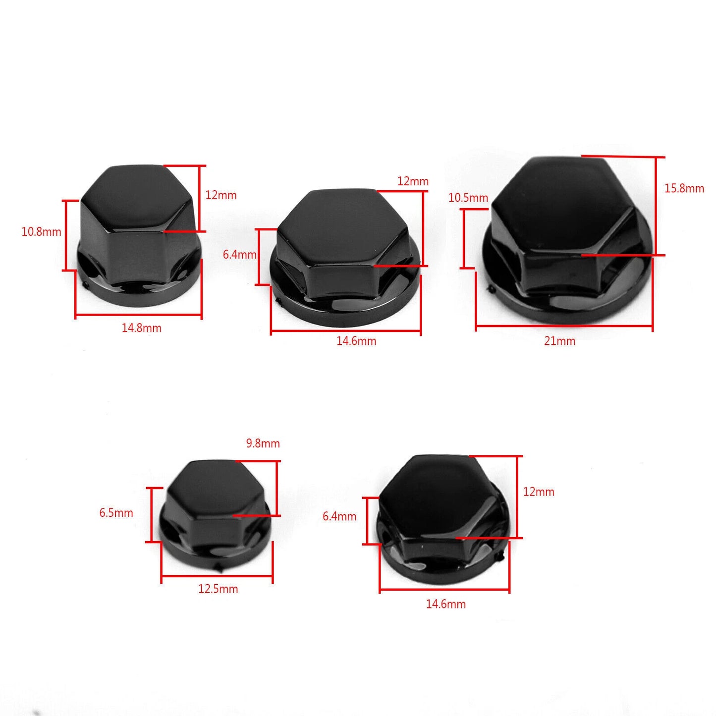30 x Black Caps Screw Covers for Moped Mokick Scooter Motorcycle